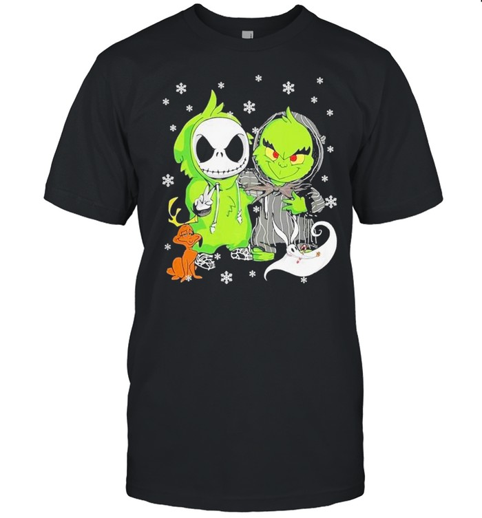 Baby Jack Skellington And Baby Grinch Happy Christmas  Classic Men's T-shirt