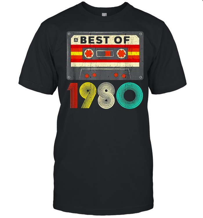 Best of 1980 Retro Cassette Tape 41st Birthday 41 Years T- Classic Men's T-shirt