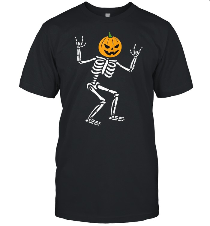 Halloween Cool Skeleton Pumpkin Head Scary Spooky New T-Shirt