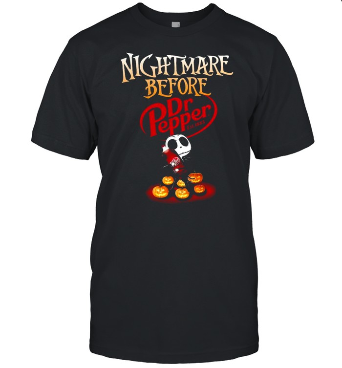 Jack Skellington Hug Dr Pepper Nightmare Before Halloween Shirt
