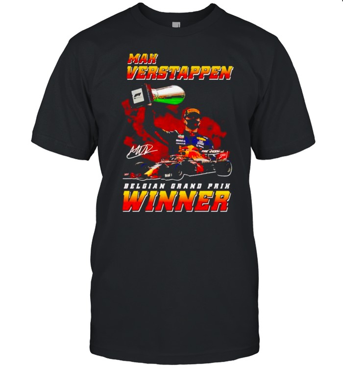 Max Verstappen belgian grand prix winner signature shirt
