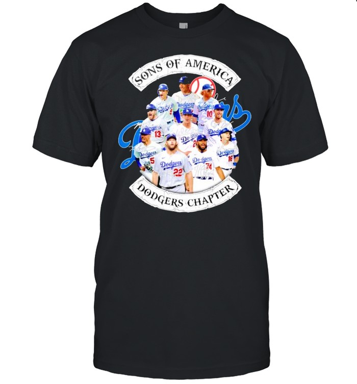 Sons of America Los Angeles Dodgers chapter signatures shirt Classic Men's T-shirt