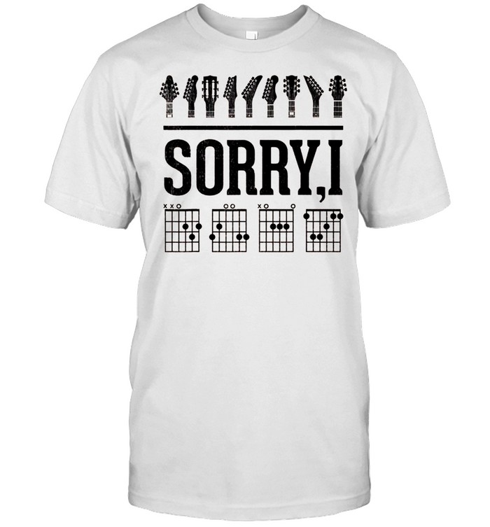 Sorry IDGAF Hidden Message Guitar Chords Music Note shirt Classic Men's T-shirt