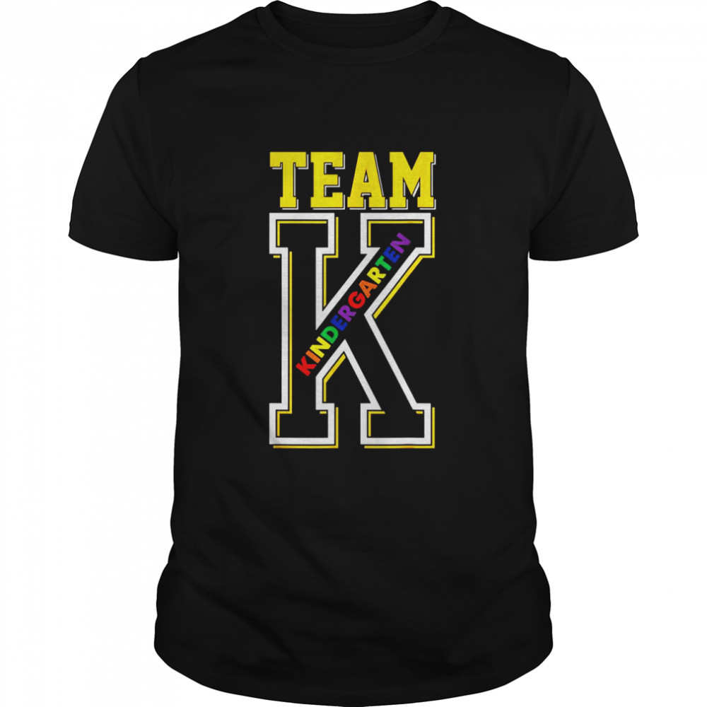 Team K Kindergarten Teacher Student Back to School First Day shirt Classic Men's T-shirt