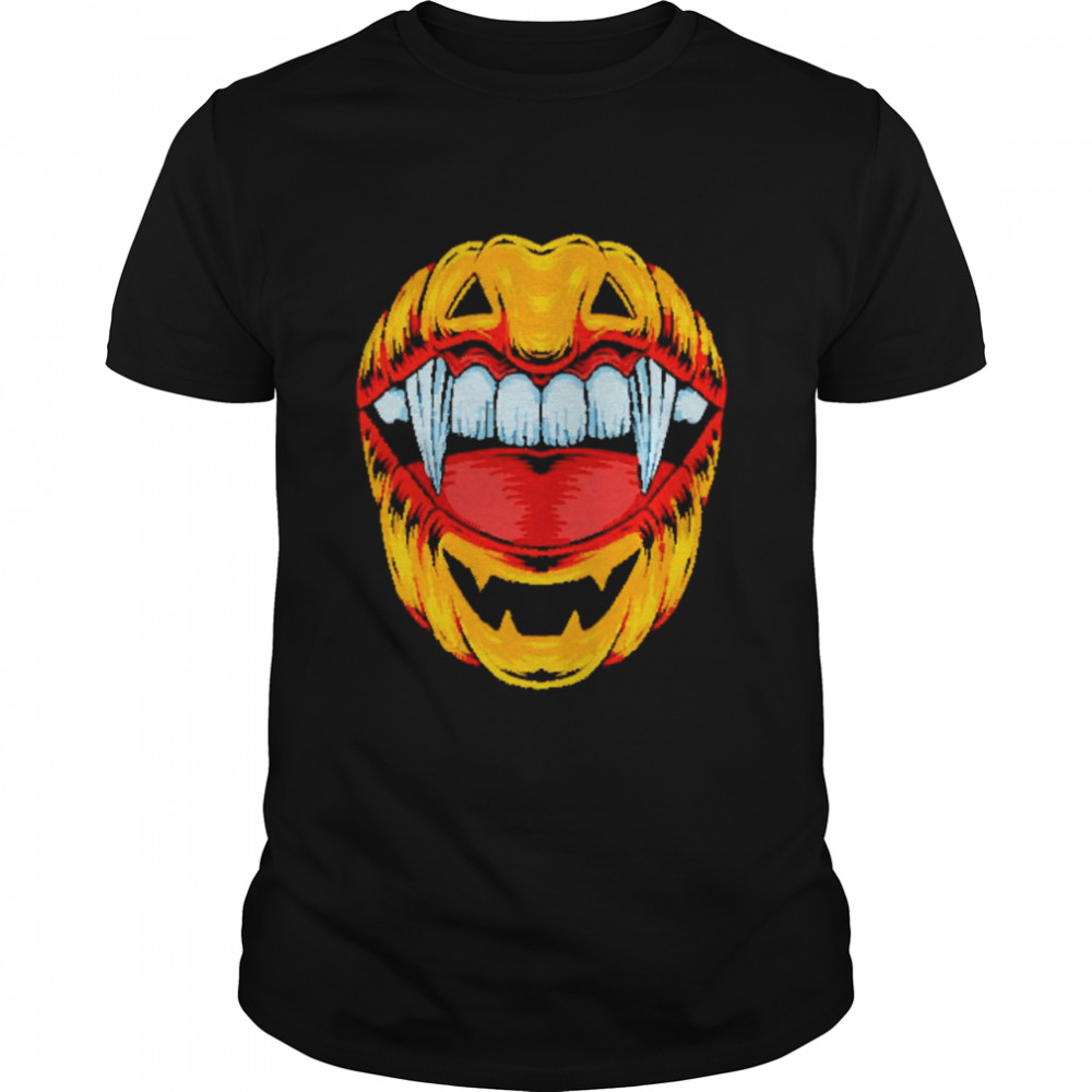 Halloween Vampire Teeth Pumpkin shirt