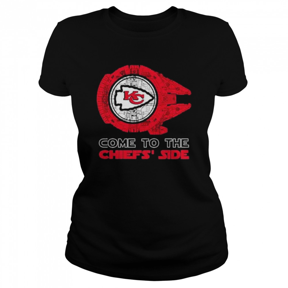 Come to the Kansas City Chiefs’ Side Star Wars Millennium Falcon shirt Classic Women's T-shirt
