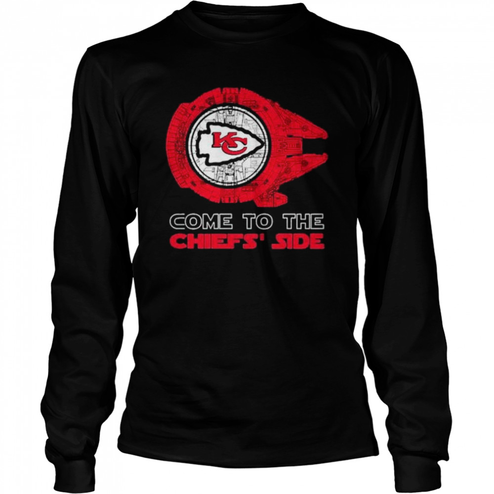 Come to the Kansas City Chiefs’ Side Star Wars Millennium Falcon shirt Long Sleeved T-shirt