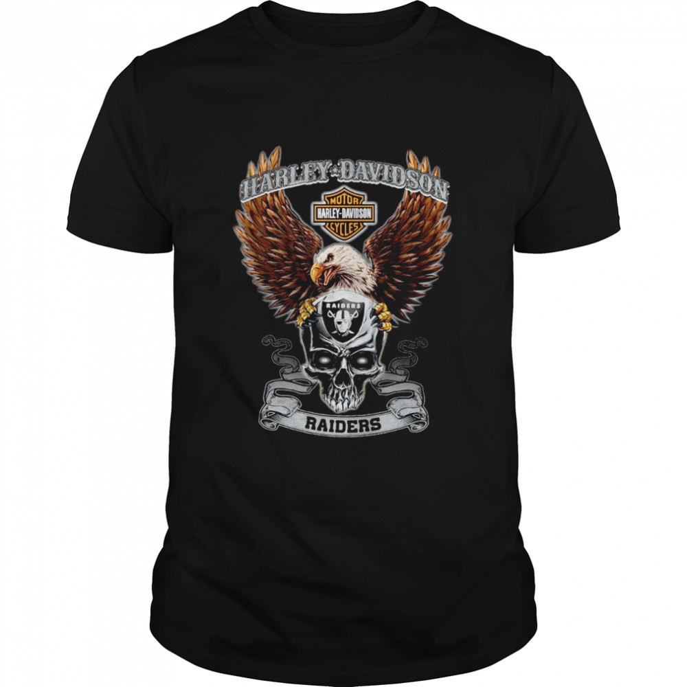 Eagle Skull Harley-Davidson Oakland Raiders shirt
