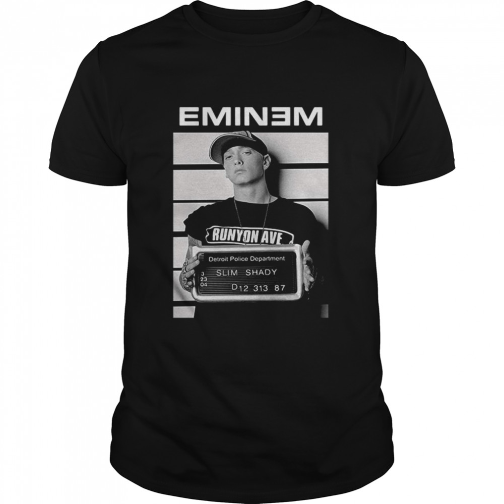 Eminem Mugshot Detroit Police Department Shirt