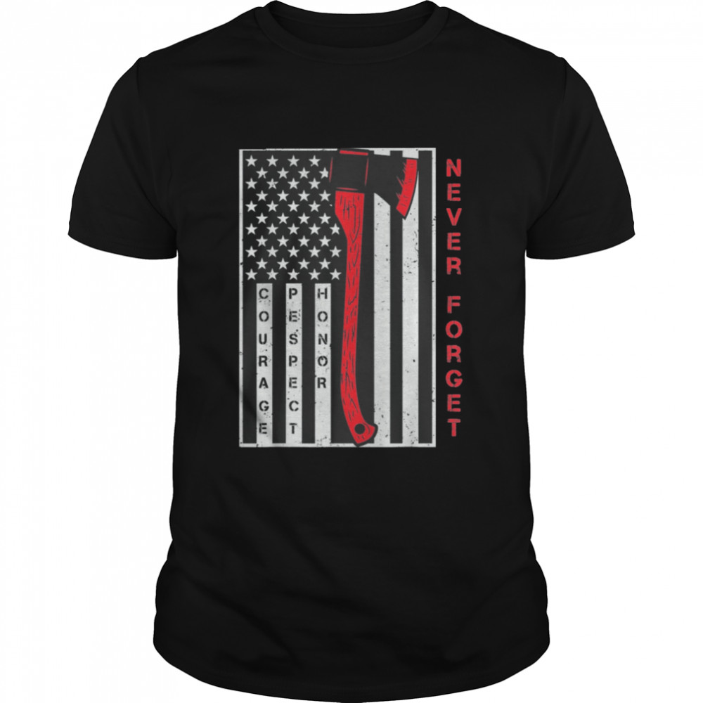Never forget 9 11 20th anniversary firefighters shirt