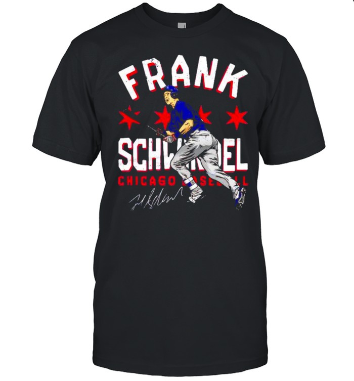 Chicago Cubs Frank Schwindel cartoon sketch shirt