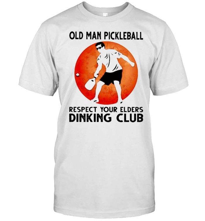 Old Man Pickleball Respect Your Elders Puck Club Blood Moon Shirt