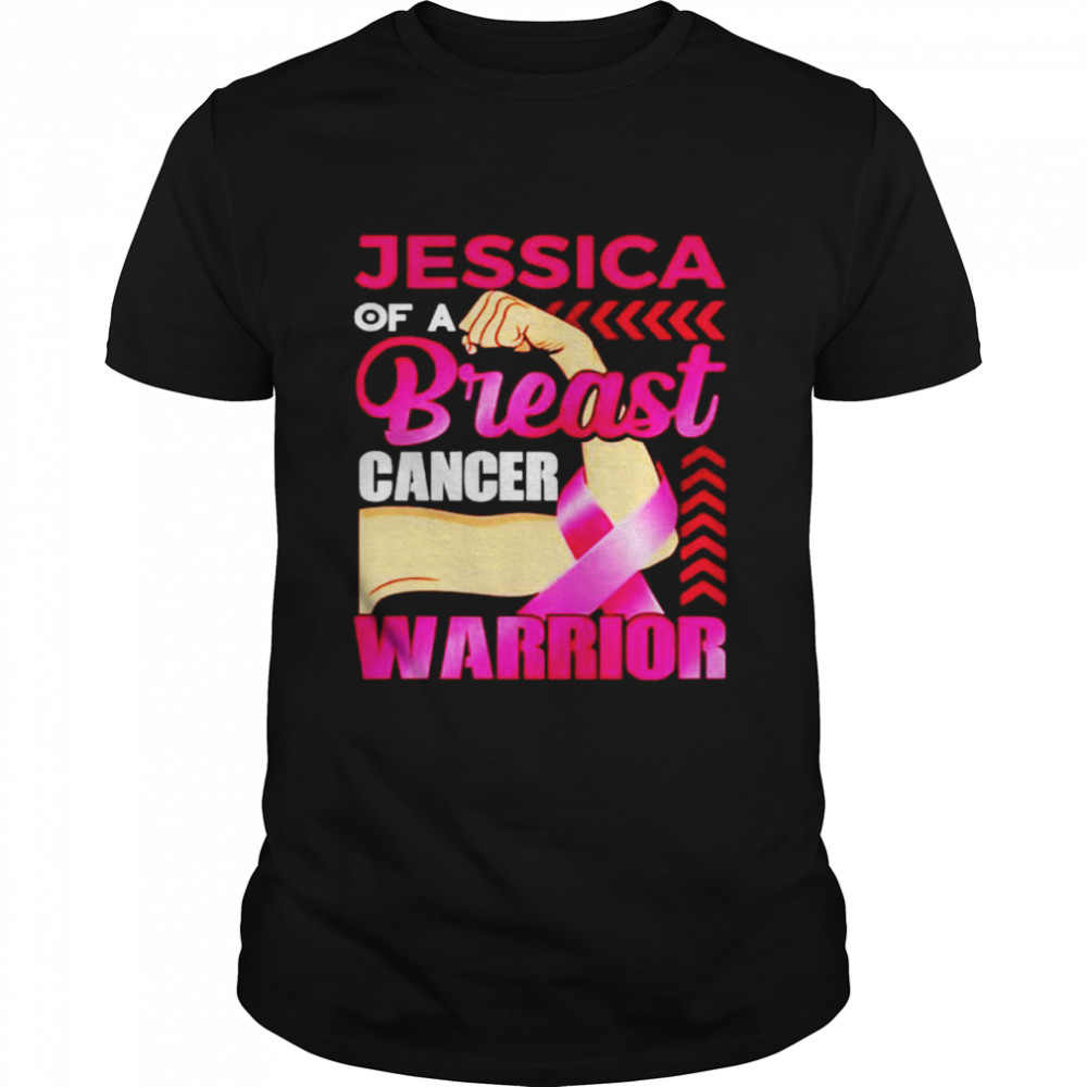 Jessica of a breast cancer warrior shirt