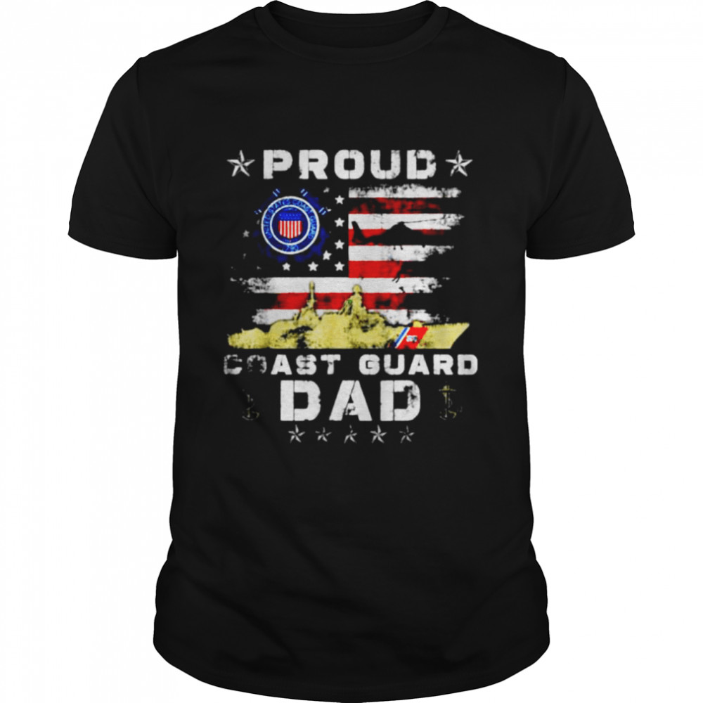 American flag proud coast guard shirt