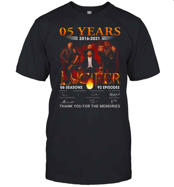 05 years 2016-2021 Lucifer 06 season 93 episodes signatures shirt