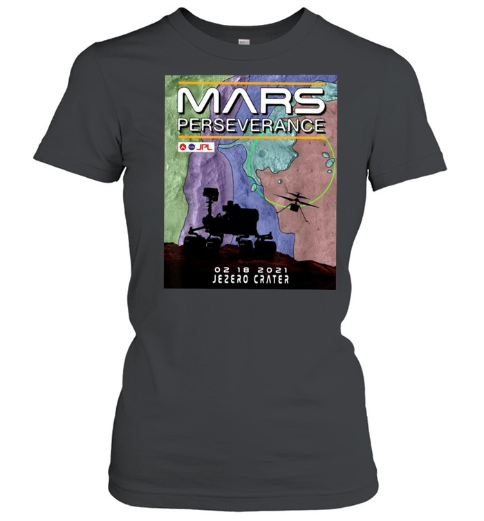 Mars Perseverance 2021 Jezero Crater Rover Nasa Mission Space Flight T-shirt Classic Women's T-shirt