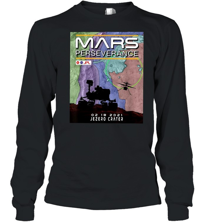 Mars Perseverance 2021 Jezero Crater Rover Nasa Mission Space Flight T-shirt Long Sleeved T-shirt