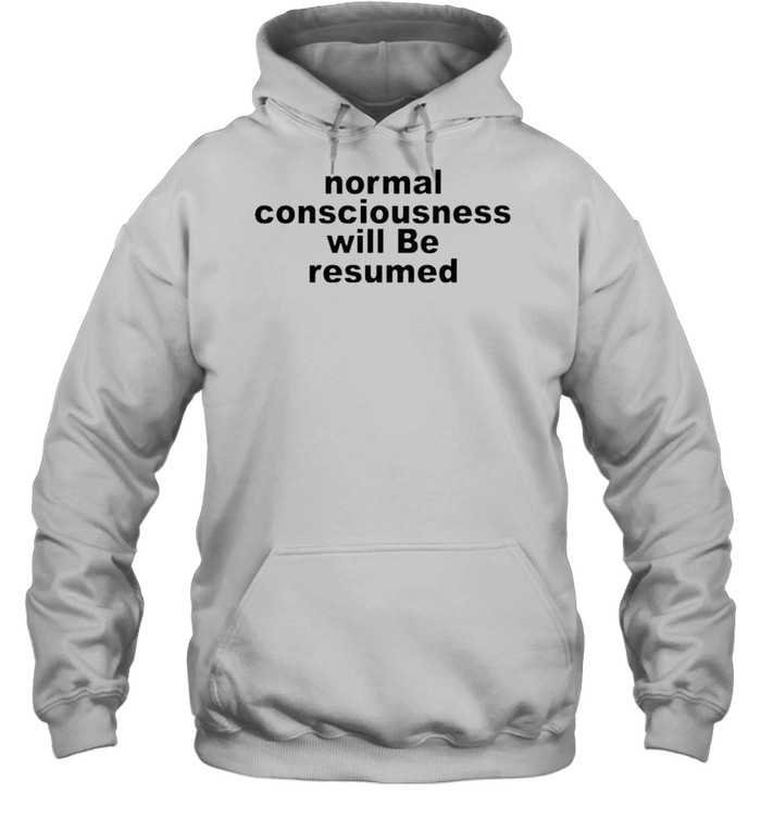 Normal consciousness will be resumed shirt Unisex Hoodie