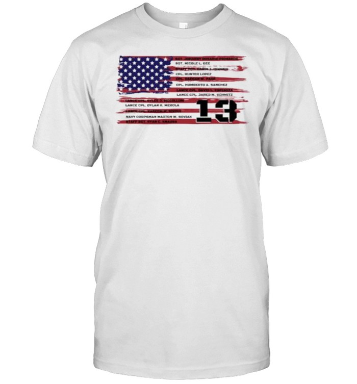 American Flag Name 13 Fallen Heroes Shirt