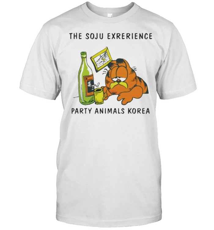 Garfield The Soju Experience Party Animals Korea Shirt