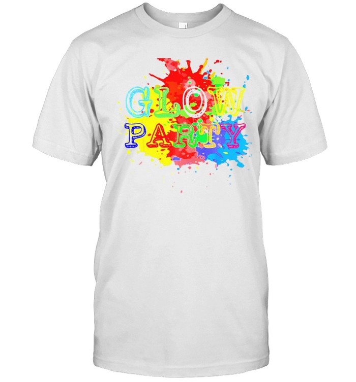 Glow party splash colorful shirt
