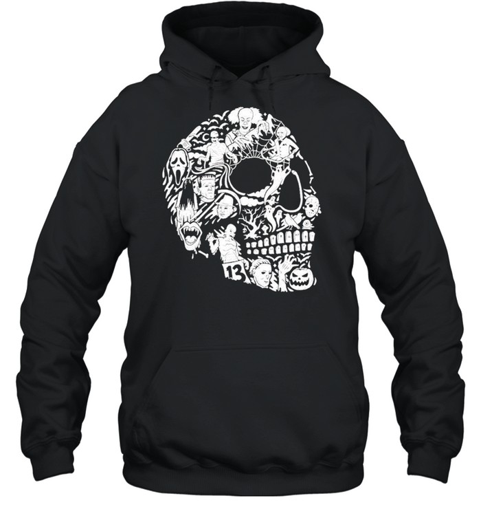 Skull horror characters Halloween mashup shirt Unisex Hoodie