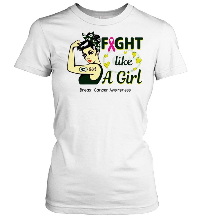 Packers fight like a girl Breast Cancer shirt - Trend T Shirt