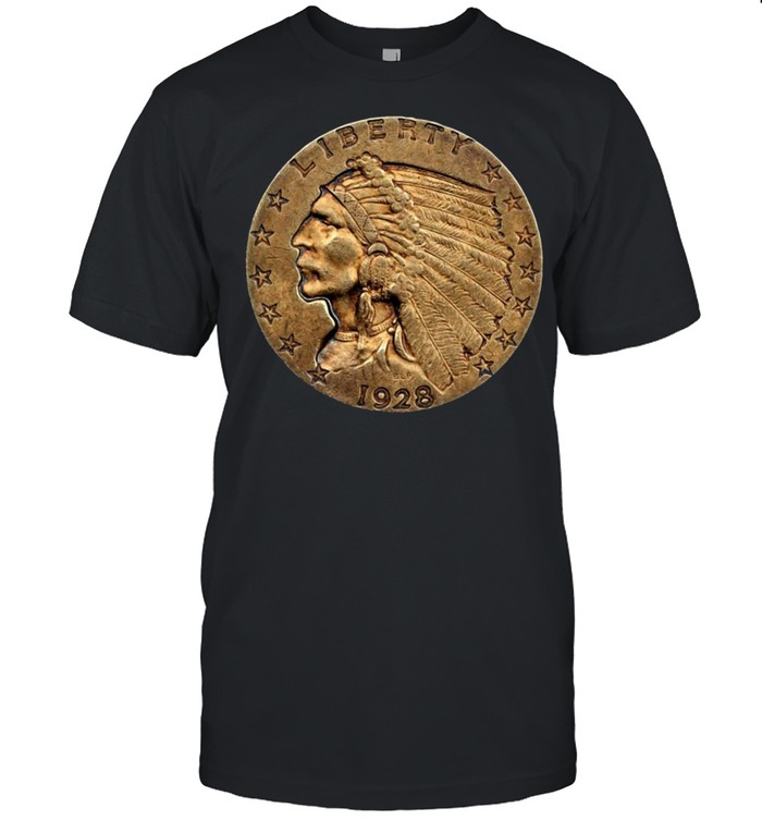 U.S. Coin Collecting Indian Head Gold Coin T-shirt
