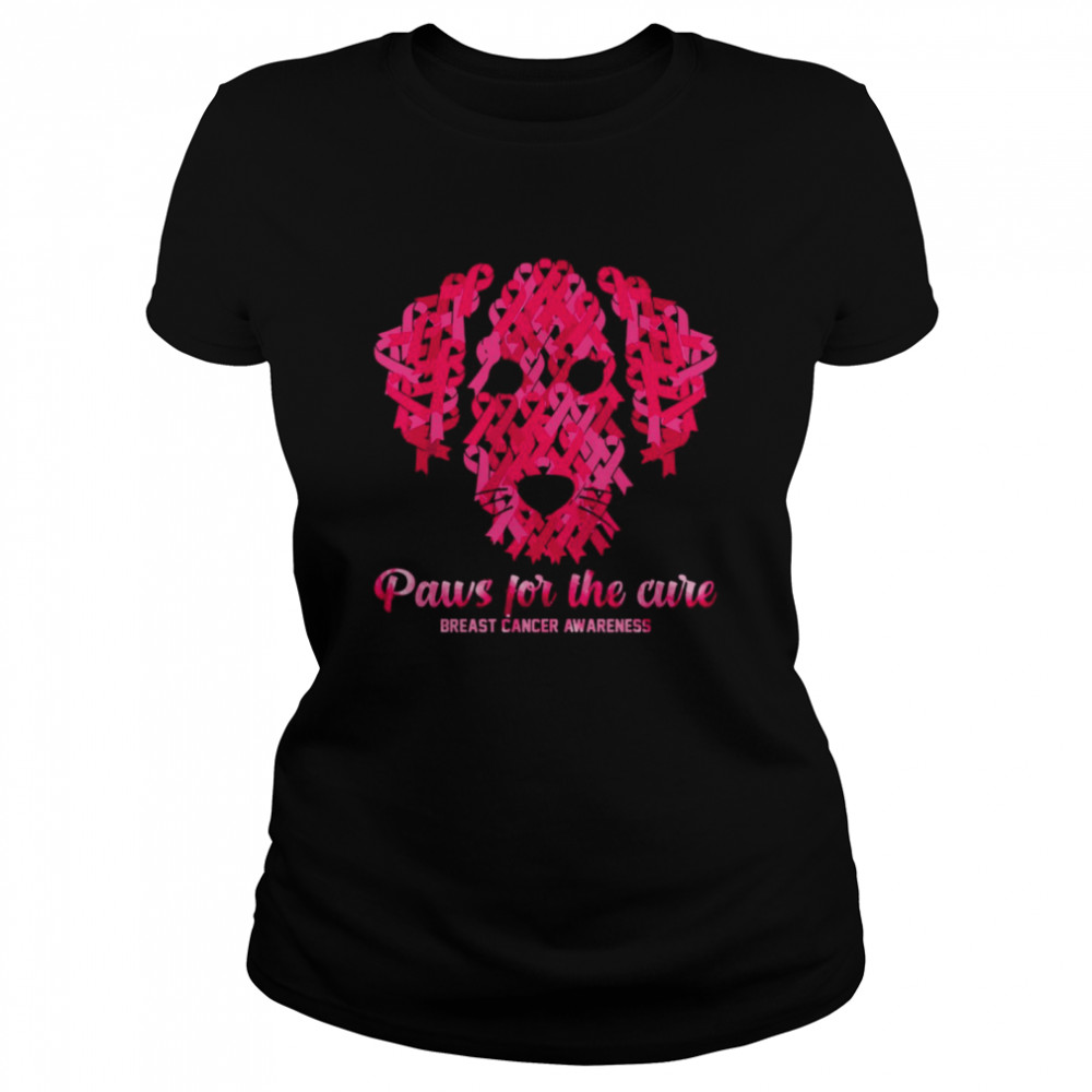 Dog Paws For The Cure Breast Cancer Awareness T-shirt Classic Women's T-shirt