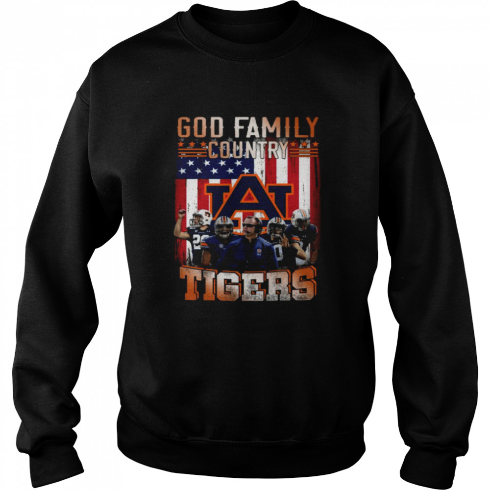 God family country Auburn Tiger American flag shirt Unisex Sweatshirt