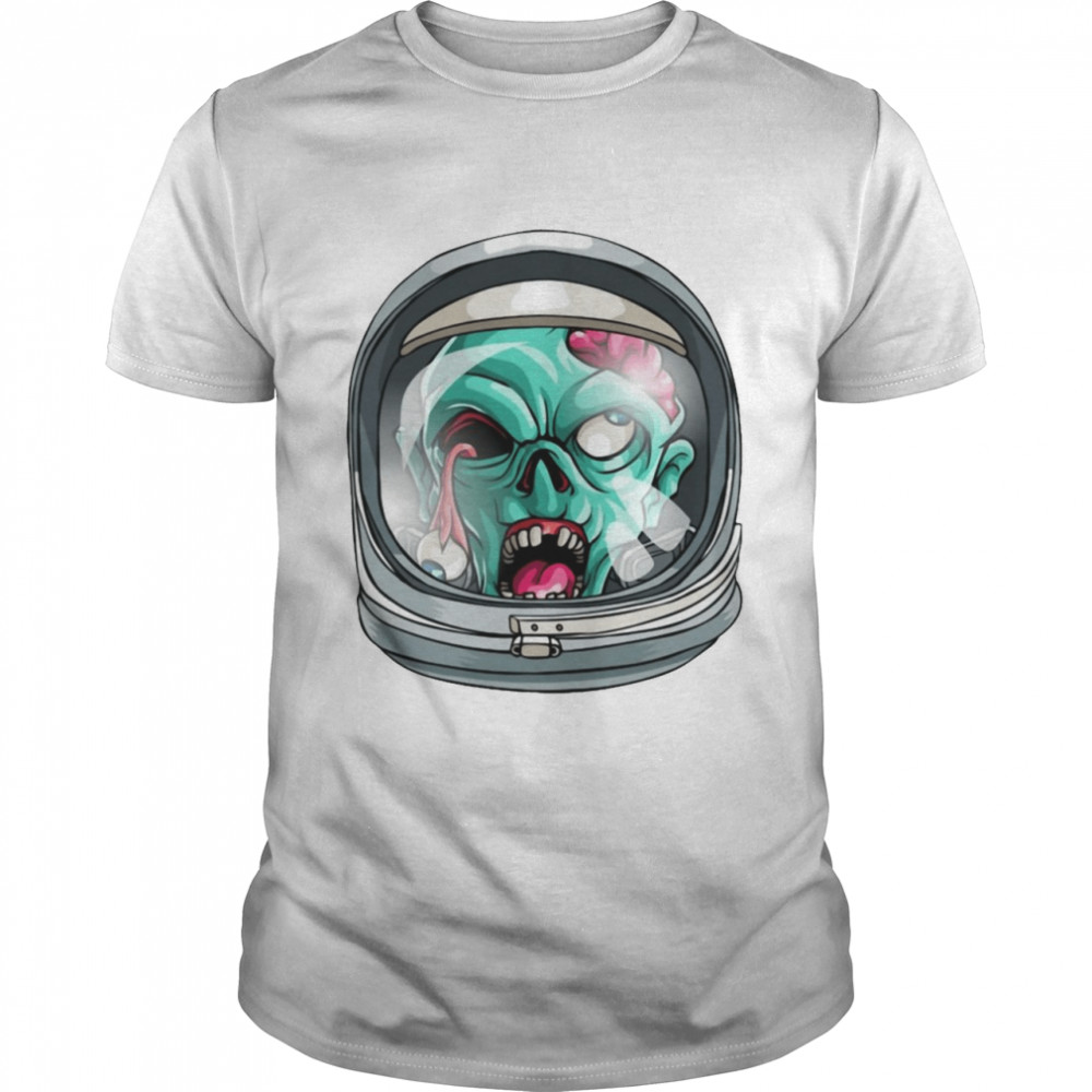 Zombie Astronaut Funny Halloween Horror Scary T-shirt Classic Men's T-shirt