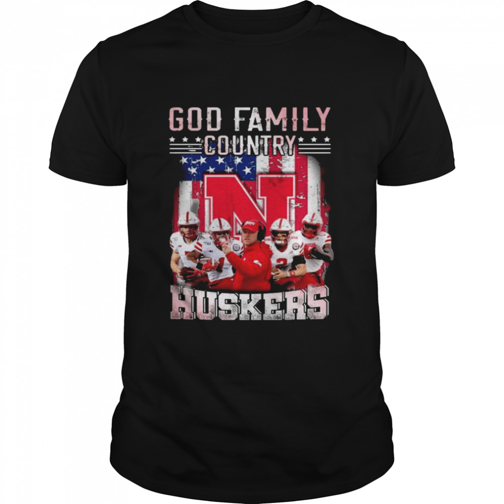 God family country Nebraska Cornhuskers football shirt