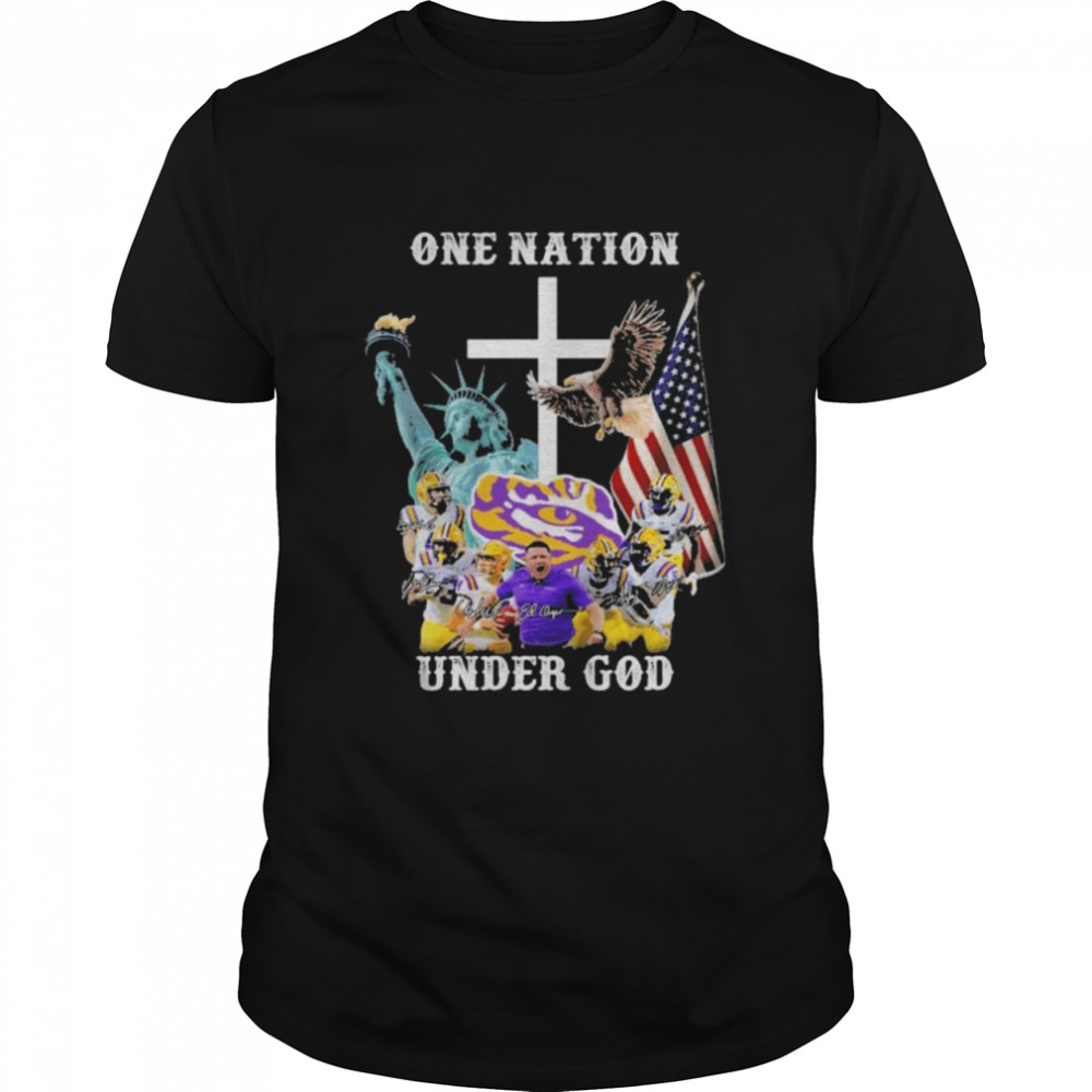 One nation under god LSU Tigers American flag shirt