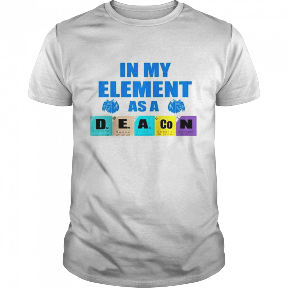 Roman Catholic Deacon Duties Periodic Table Of Elements Pun Shirt