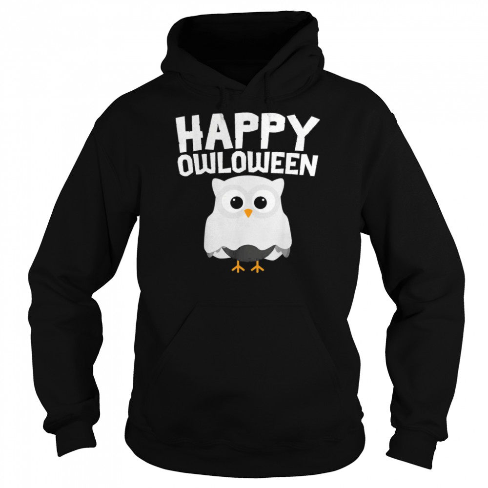 Happy Owloween Cute Ghost Owl Lovers Halloween shirt Unisex Hoodie