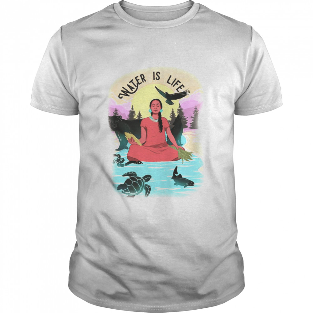 Grace Kwinjeh Water Is Life Native American T-shirt