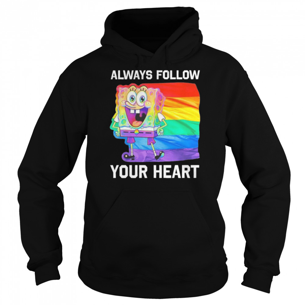 LGBT Stitch always follow your heart shirt Unisex Hoodie