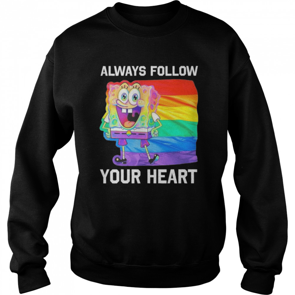 LGBT Stitch always follow your heart shirt Unisex Sweatshirt