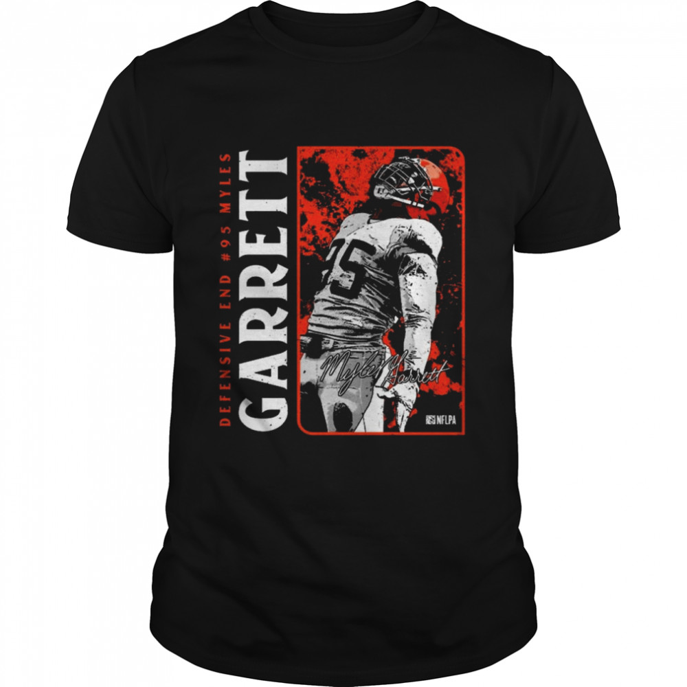 Myles Garrett Defensive End 95 Myles Cleveland Browns signature shirt
