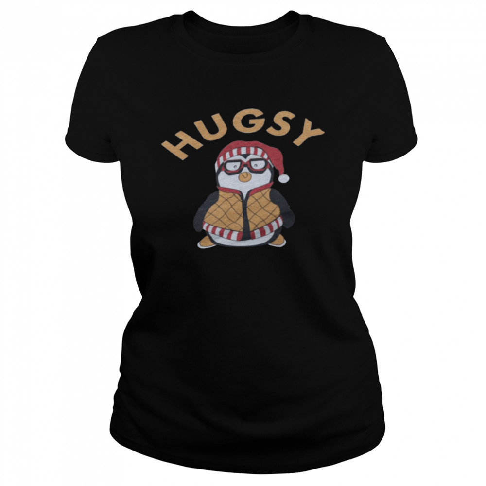 Penguin santa hugsy christmas shirt Classic Women's T-shirt