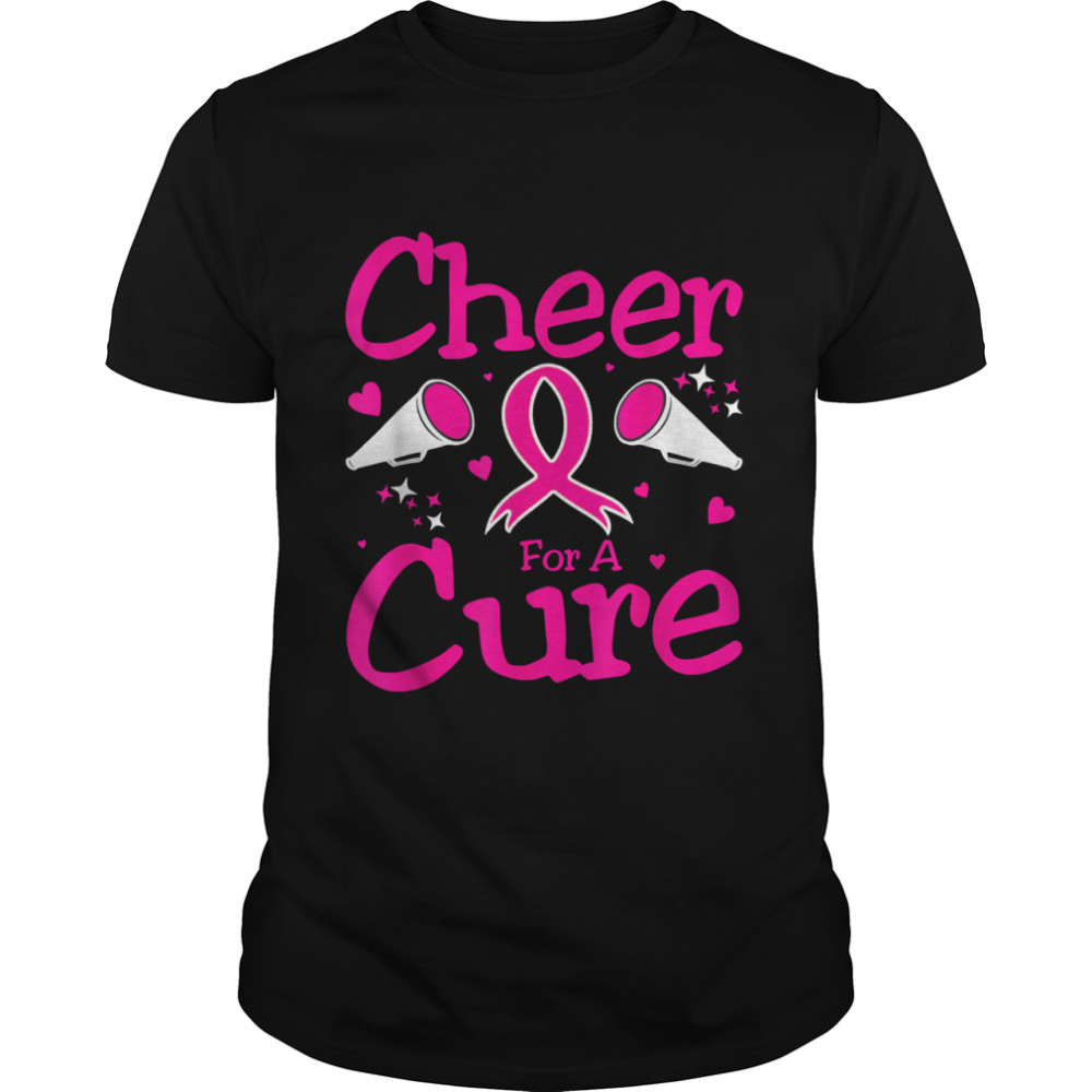 Cheerleading Tee Cheer Breast Cancer Girls Cheerleader T-Shirt