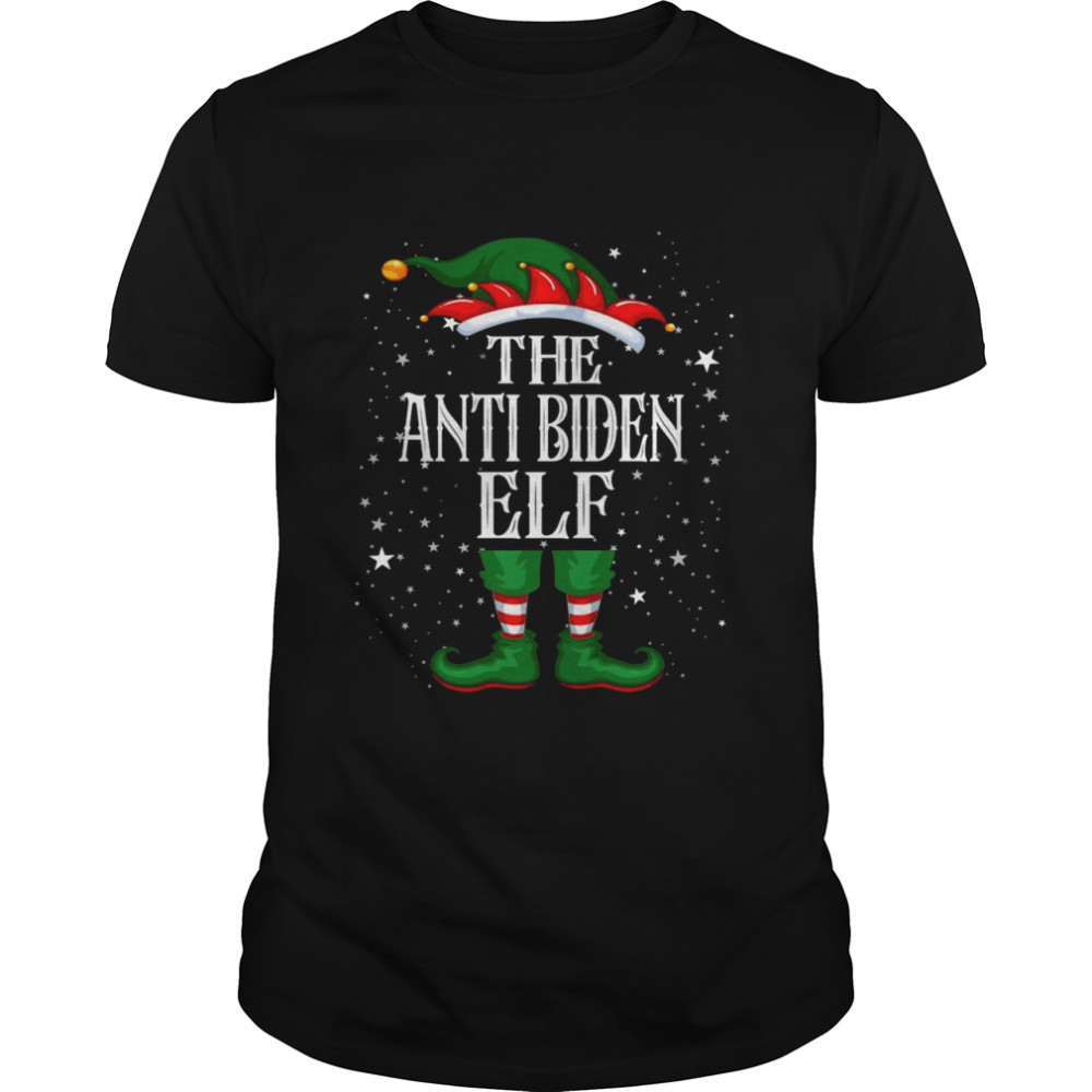 Christmas Elf Matching Family Group The Anti Biden Elf Shirt