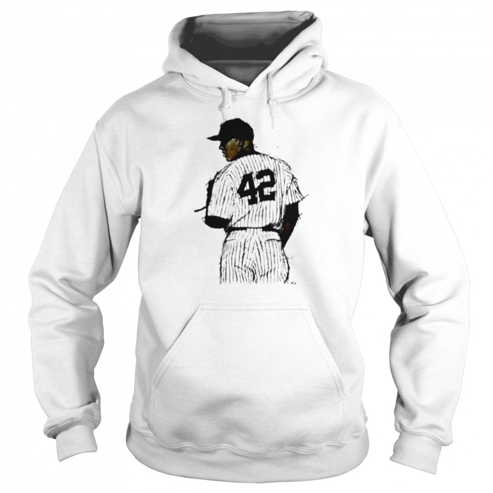 Custom Mariano Rivera Number 42 (black) T-shirt By Redberries