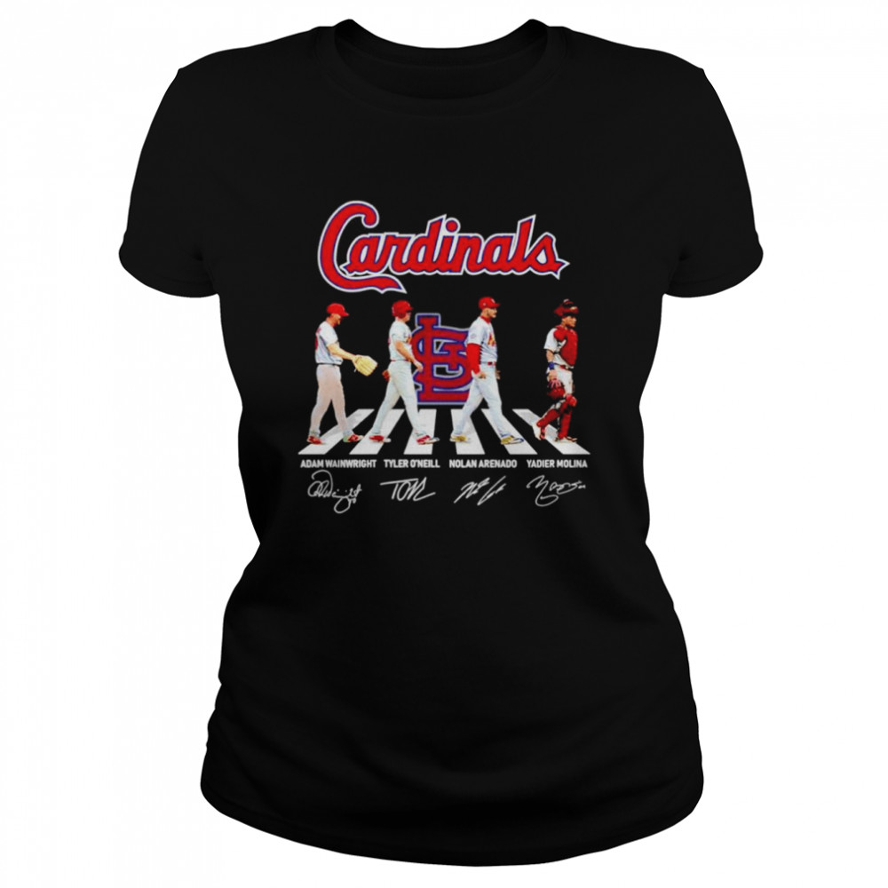 St. Louis Cardinals Wainwright O’Neill Arenado Molina abbey road signatures T-shirt Classic Women's T-shirt