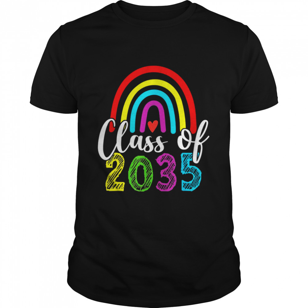 Class Of 2035 Grow With Me Prek Kindergarten Graduation Shirt