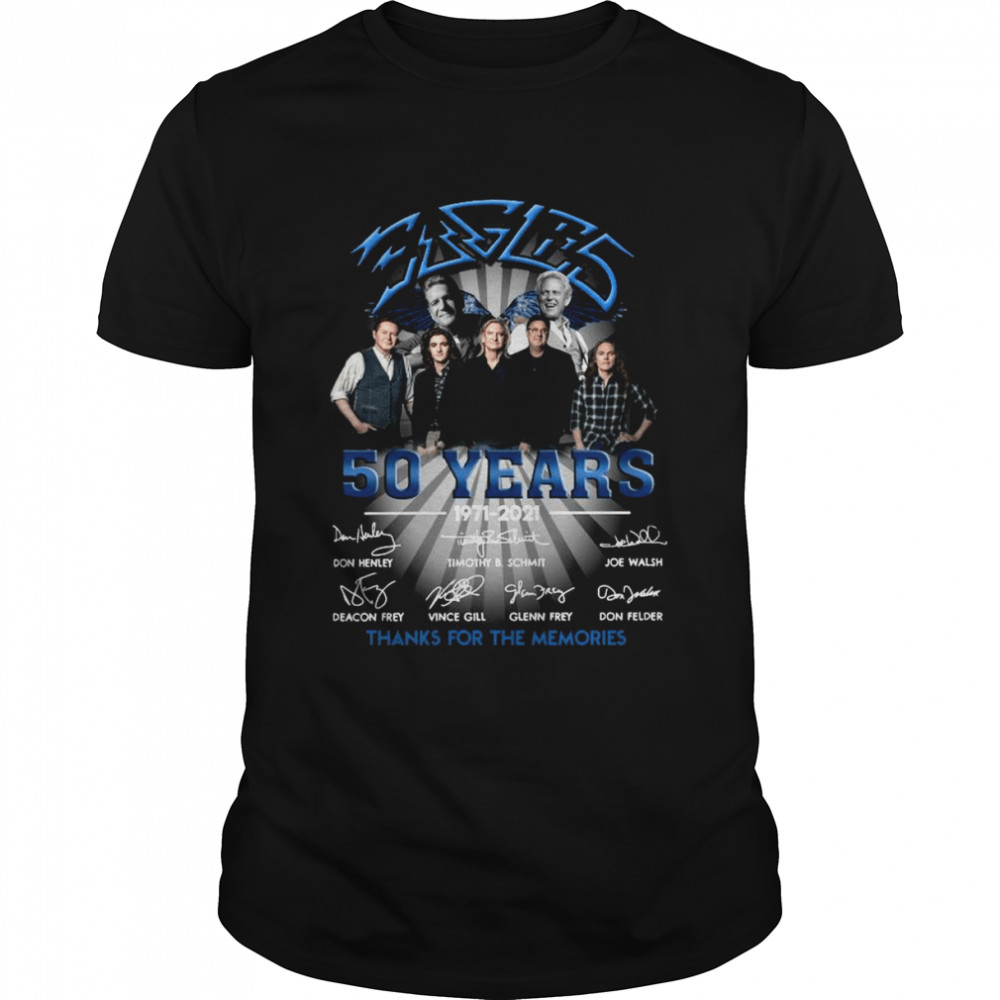 Eagles 50 years 1971-2021 thank you for the memories signatures shirt