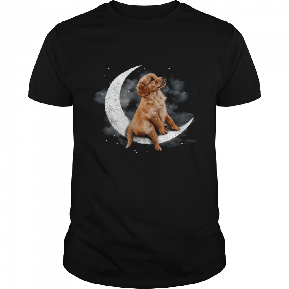 Golden Retriever Sit On The Moon shirt