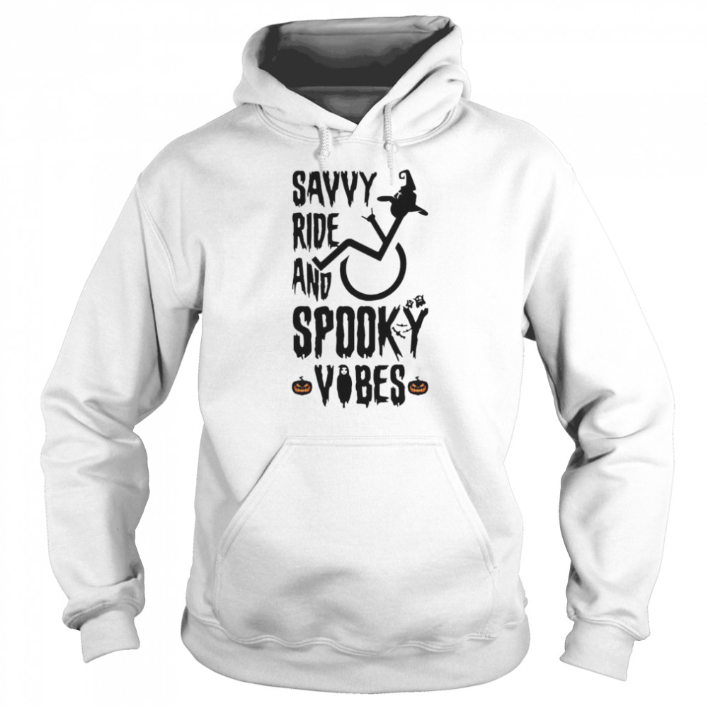 Savvy Ride And Spooky Vibes Halloween T-shirt Unisex Hoodie