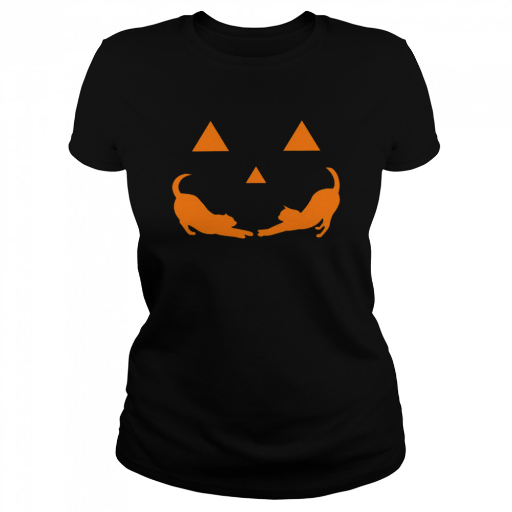 Cat Face Mask Halloween 1 Classic Women's T-shirt