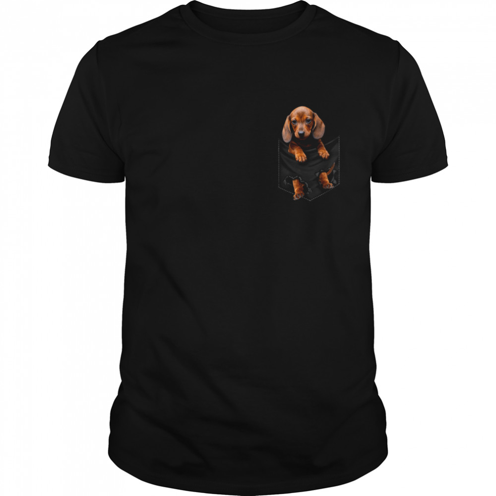 Dachshund Dogs in pocket shirt